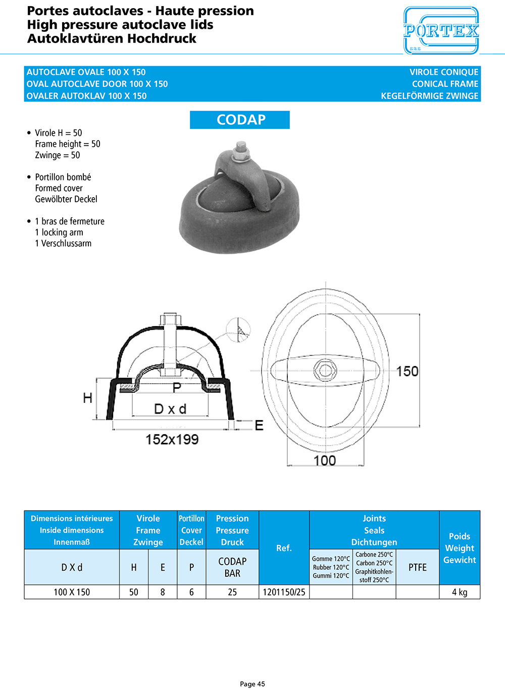 page 45 AUTOCLAVE OVALE 100 X 150
