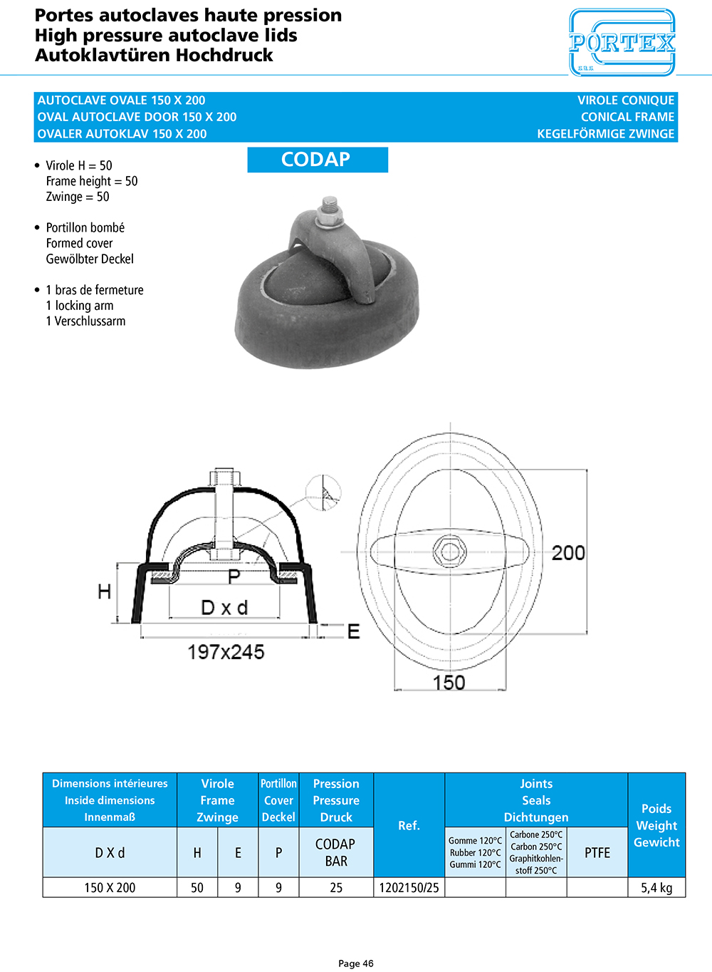 page 46 AUTOCLAVE OVALE 150 X 200