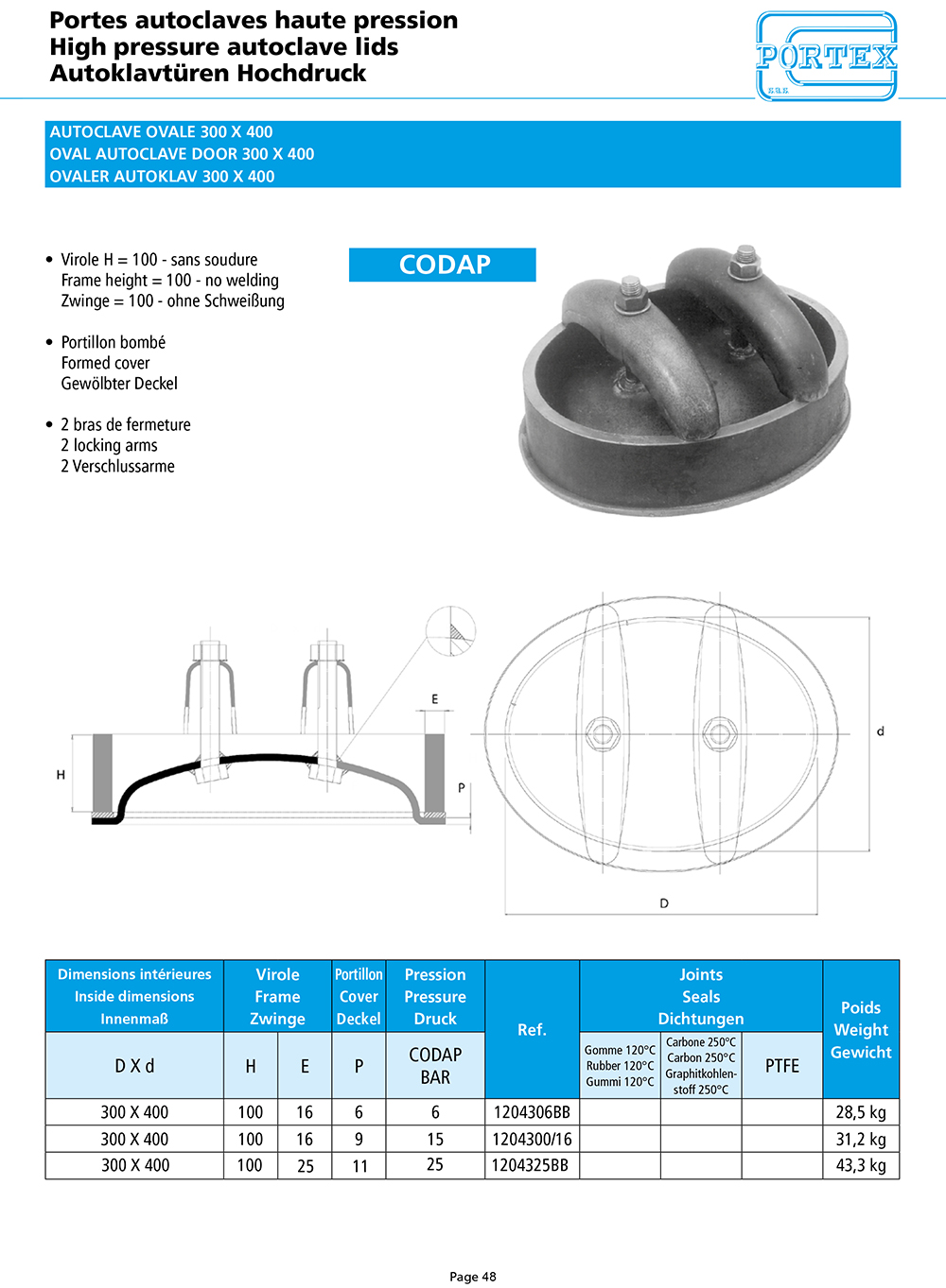 page 48 AUTOCLAVE OVALE 300 X 400
