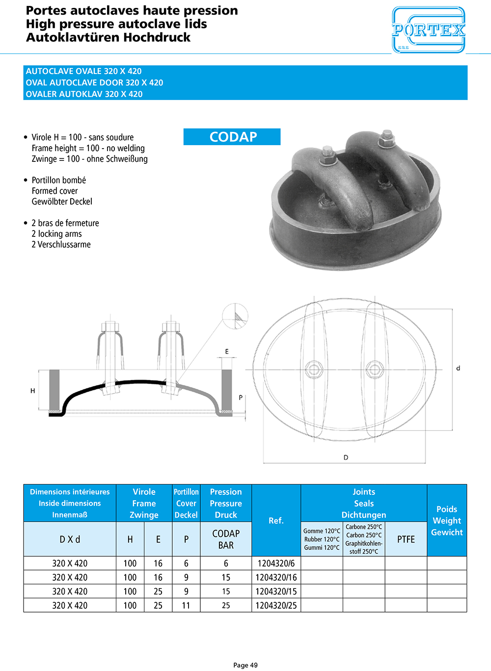 page 49 AUTOCLAVE OVALE 320 X 420